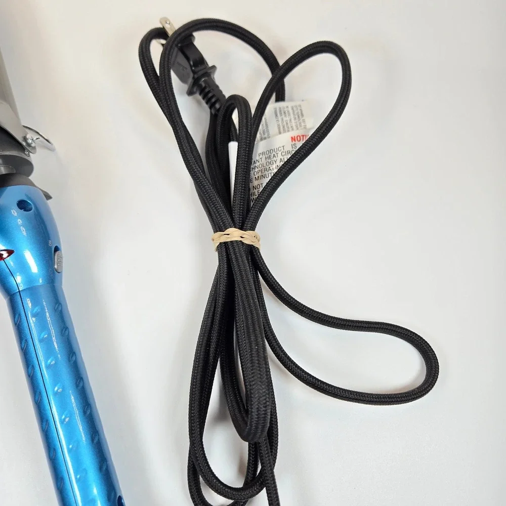 BaBylissPRO Nano Titanium 1.5 Inch Spring Curling Iron Blue BNT125S 450F Turbo